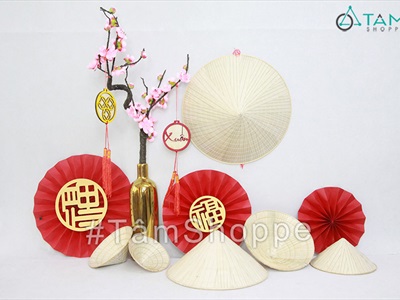 Nón lá trang trí hàng đẹp nhiều cỡ NON-T-01